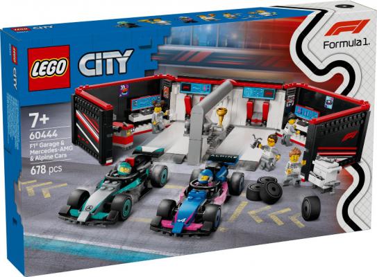 LEGO City F1 garage met Mercedes-AMG en Alpine autos - 60444-NEW