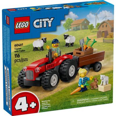 LEGO City Rode tractor met aanhanger en schapen - 60461-NEW