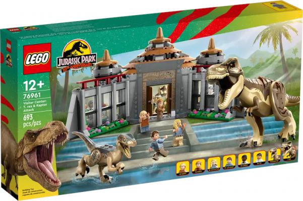 LEGO Jurassic World Bezoekerscentrum T rex raptor aanval - 76961