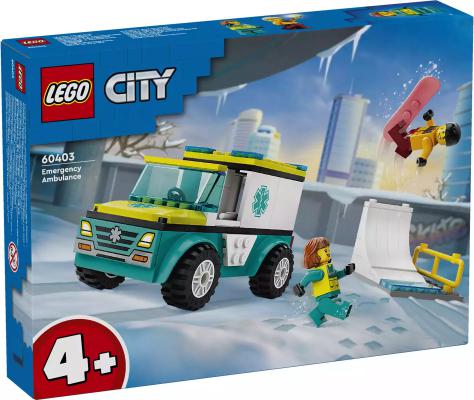 LEGO City Ambulance en snowboarder - 60403-NEW