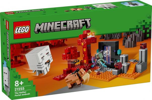 LEGO Minecraft Hinderlaag bij het Nether-portaal - 21255