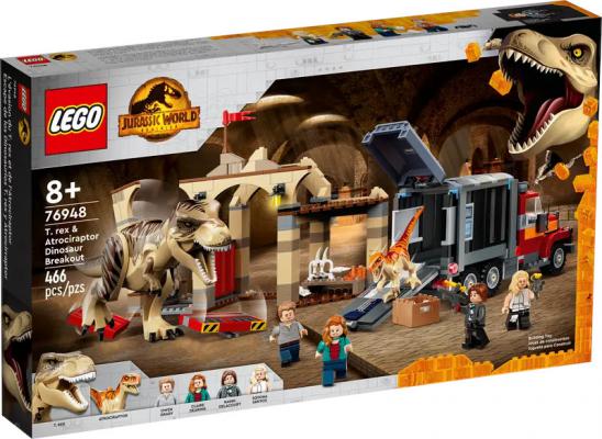 LEGO Jurassic T. rex Atrociraptor dinosaurus ontsnapping - 76948